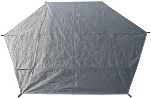 Waterproof Pe Ground Sheet, Octagonal Tent Footprint Mat, 129.9 X 129.9 with Tie Strings for Easy Setup, Perfect for Large Tents