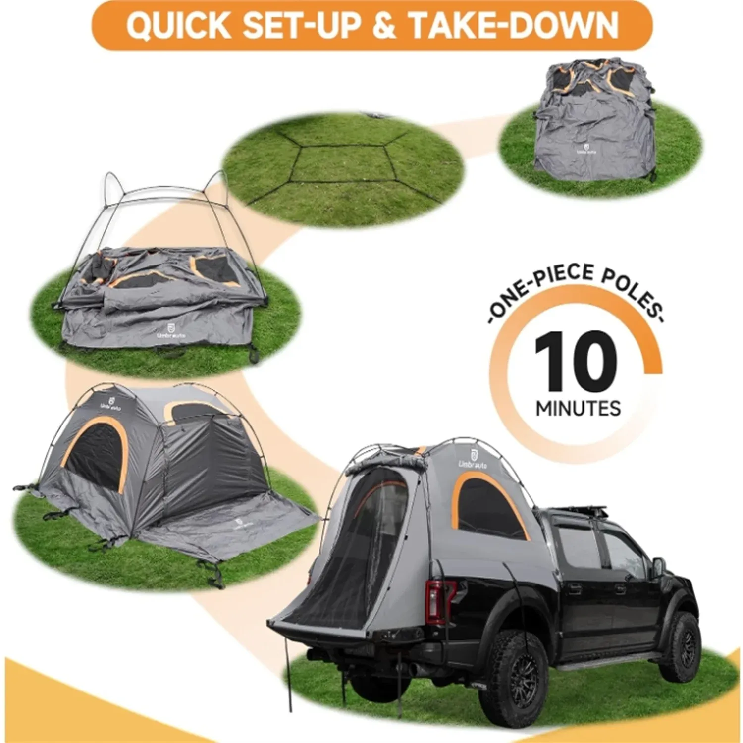 Waterproof Truck Bed Tent for 2 Person Camping