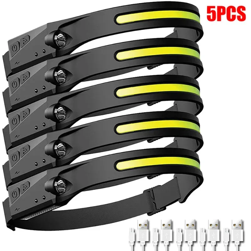 Wave Sensor 2 in 1 XPE COB Rechargeable LED  Headlamp