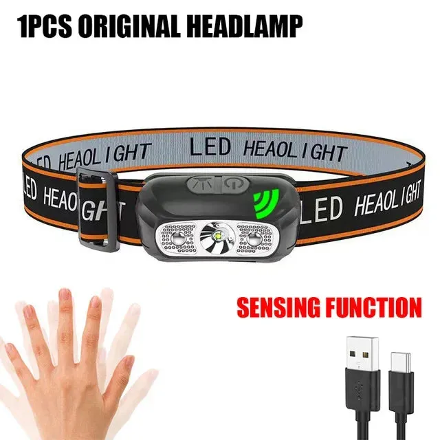 Wave Sensor 2 in 1 XPE COB Rechargeable LED  Headlamp