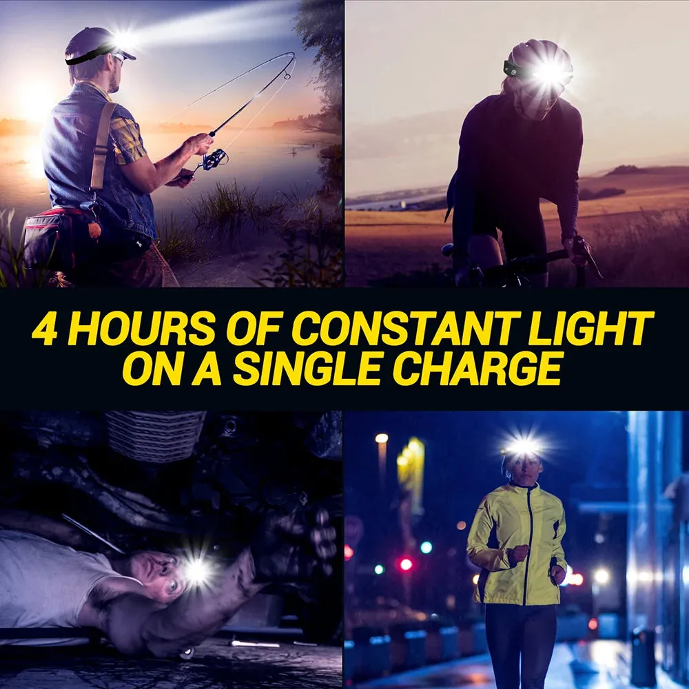 Wave Sensor 2 in 1 XPE COB Rechargeable LED  Headlamp
