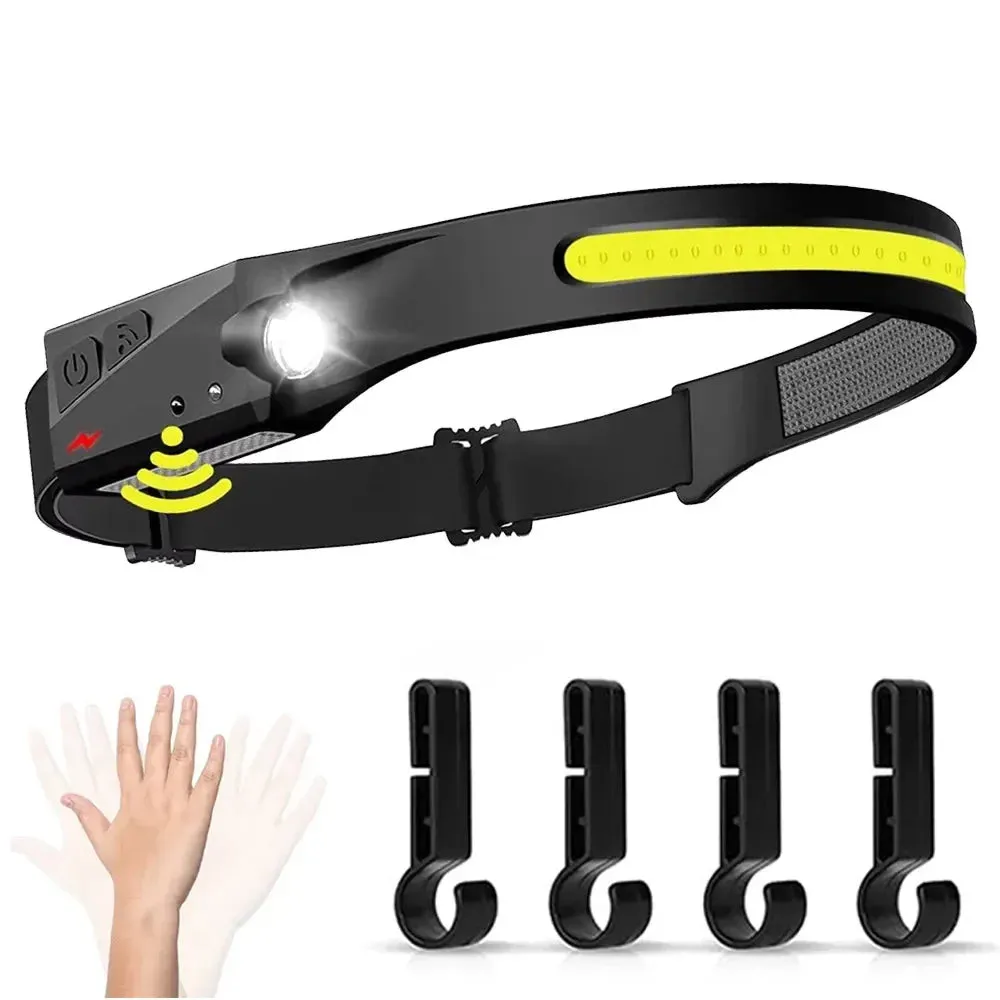 Wave Sensor 2 in 1 XPE COB Rechargeable LED  Headlamp