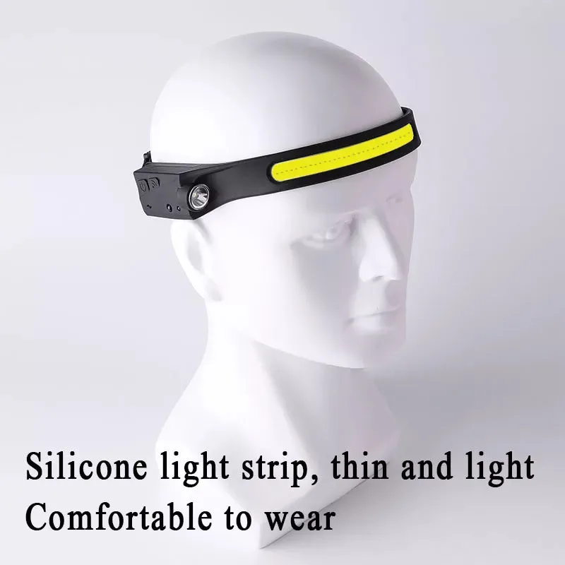 Wave Sensor 2 in 1 XPE COB Rechargeable LED  Headlamp