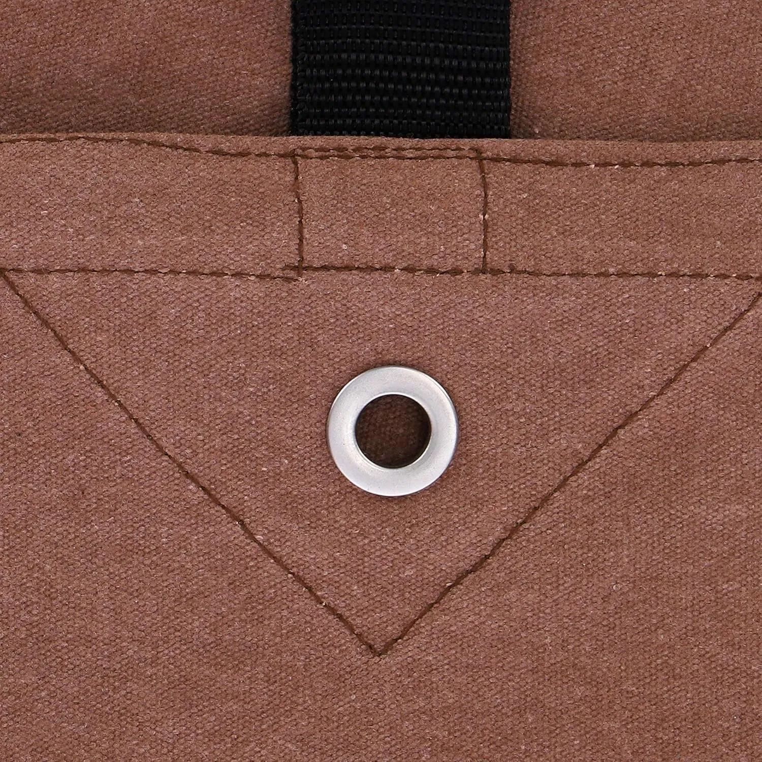 WHITEDUCK Canvas Tarp 18 oz. Heavy Duty Waterproof UV Resistant, Rustproof Grommets, Industrial & Commercial Use Cloth Tarp (Cut Size: 8'x12', Finished Size: 76x11'6, Brown)