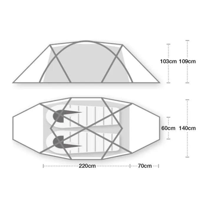 Wild Country Trisar 2D 2 Person Tent - Green