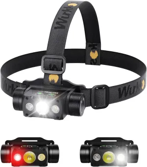Wurkkos HD50 4000 Lumens Super Bright Headlamp, Head Lamp with Red Light Mode, High CRI, LED Headlamp with Magnetic Tailcap, Rechargeable Headlamps for Adults, Camping, Night Fishing, Hiking, IPX67
