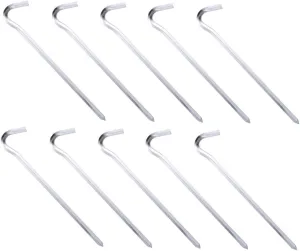 Yardwe 24pcs Tent Pegs for Camping Gazebos Tarp Design Ground Stakes -Out Feature for Outdoor Use Against Winds and