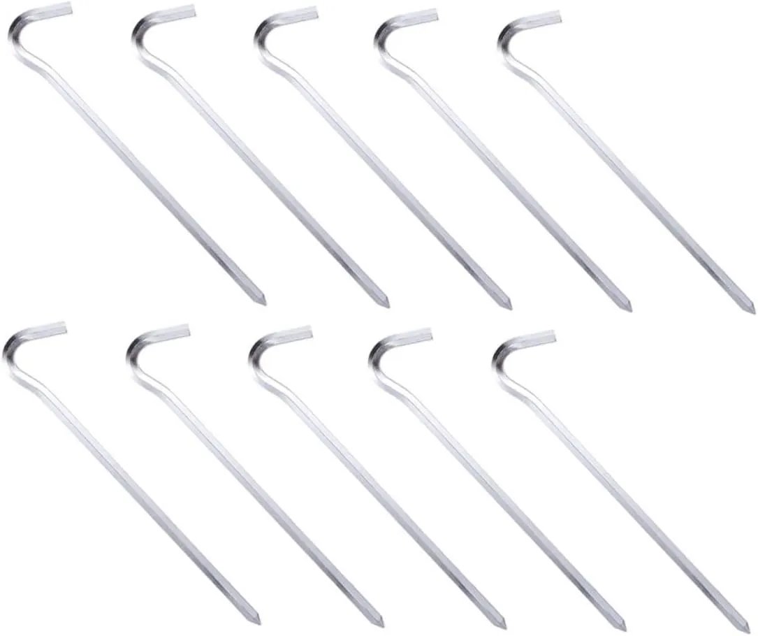Yardwe 24pcs Tent Pegs for Camping Gazebos Tarp Design Ground Stakes -Out Feature for Outdoor Use Against Winds and