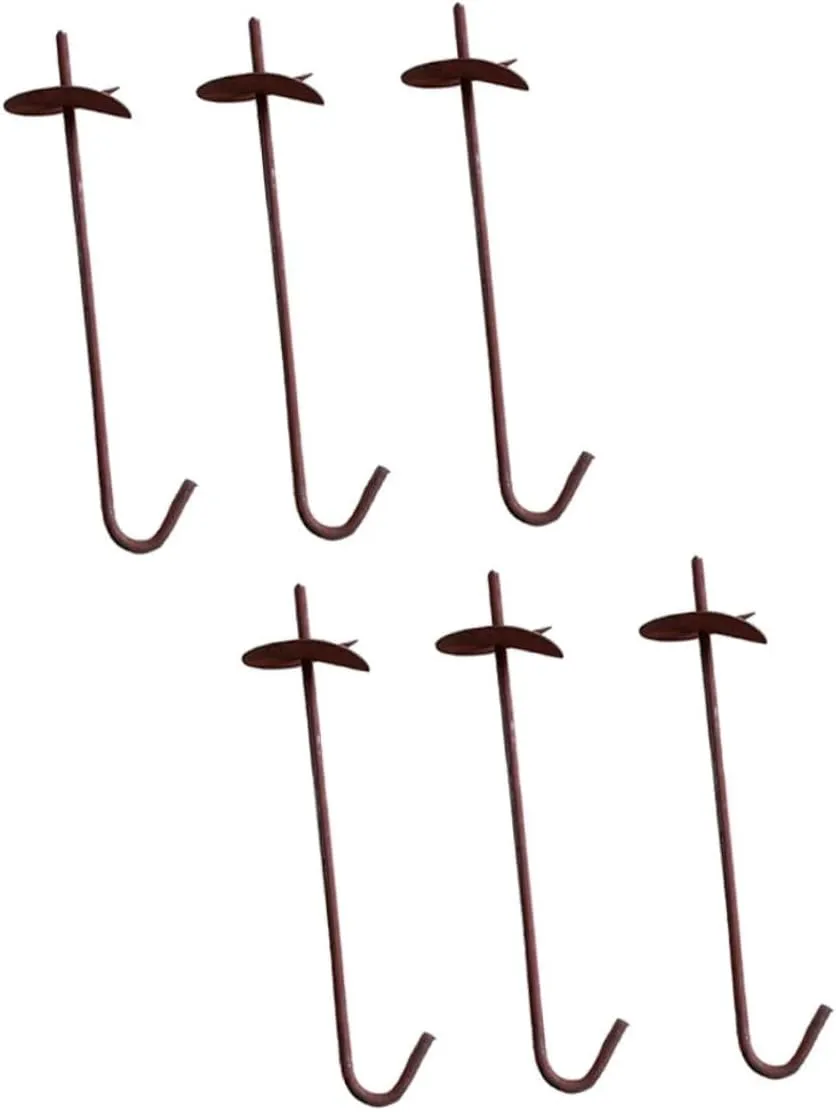 YARNOW Extended Spiral Ground Pile Stakes 6 Pack Canopy Stakes Heavy Duty for Tarp Tent Anchors