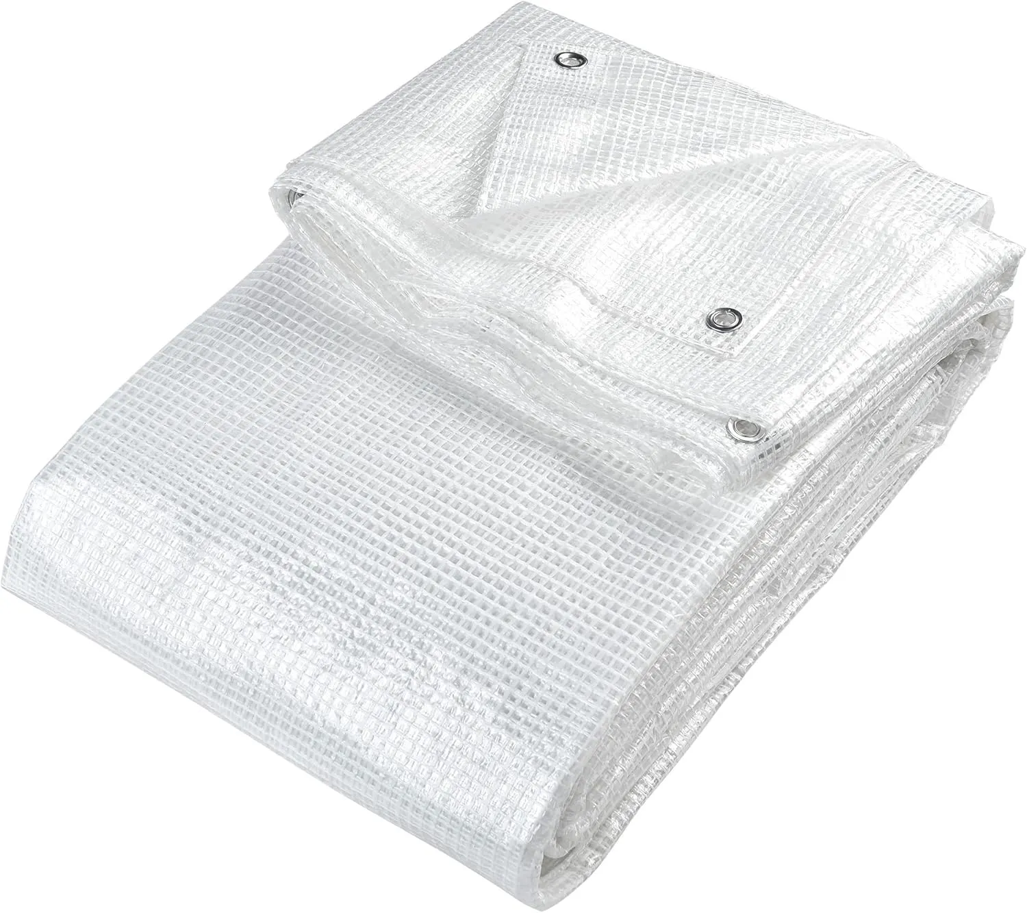 Yescom Clear Tarp Heavy Duty Waterproof 16x20Ft 14Mil for Greenhouse Outdoor Garden Chicken Pen Trailers UV Resistant Large Tarpaulin with Grommets