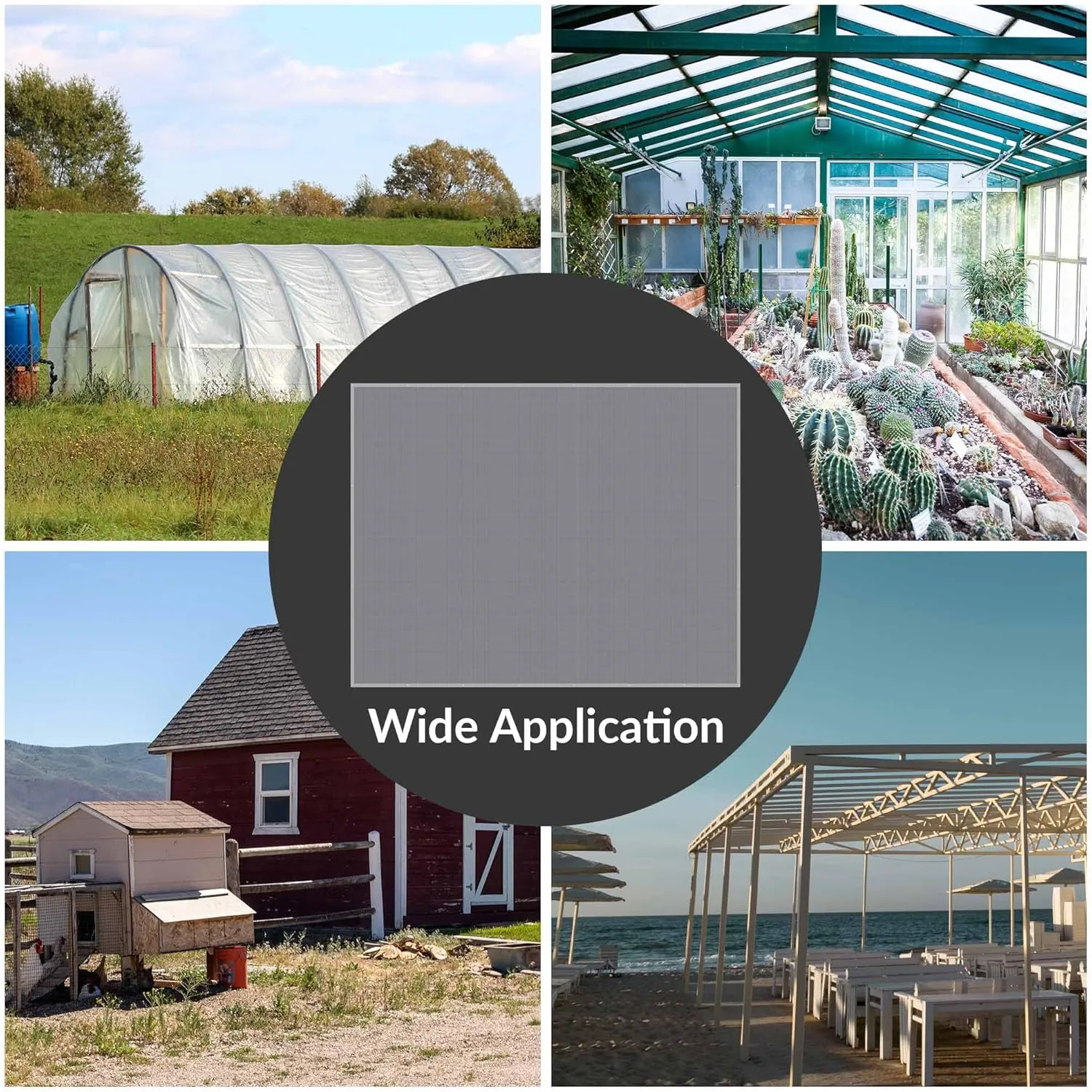 Yescom Clear Tarp Heavy Duty Waterproof 16x20Ft 14Mil for Greenhouse Outdoor Garden Chicken Pen Trailers UV Resistant Large Tarpaulin with Grommets