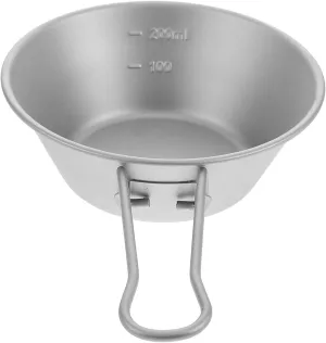 Zerodeko Compact Titanium Bowl Versatile Outdoor Dining for Camping Hiking and Picnics