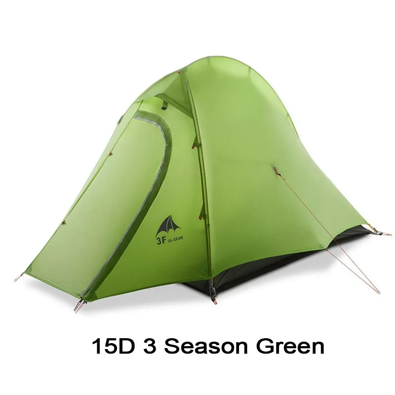 ZhengTu 2 Ultralight 15D Coated Silicon 3 or 4 Season Camping Tent 2 Person