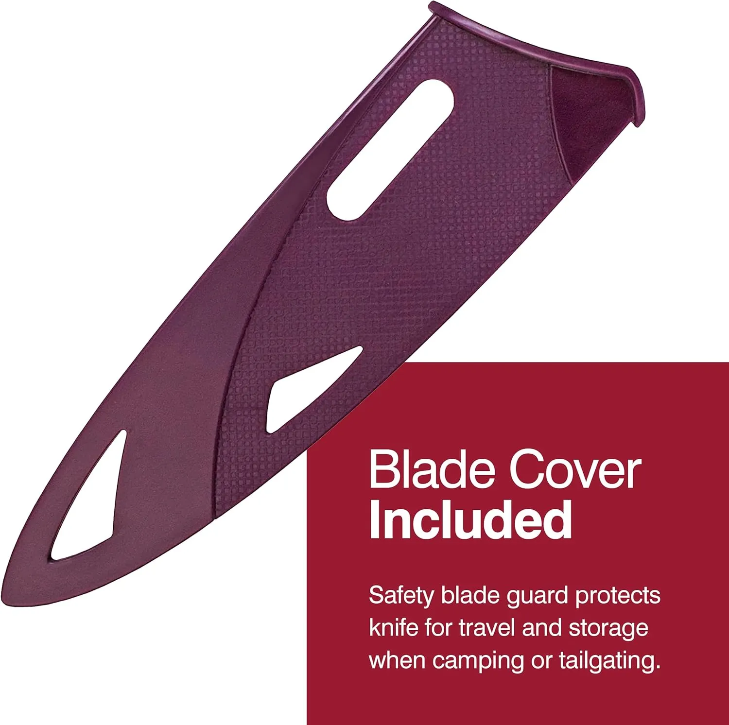 Zyliss Utility Knife with Sheath Cover - Precision Knife for Cutting & Slicing - Paring Knife for Meat, Fruits & Vegetables - Culinary Kitchen Knife - 5.5" Carbon Stainless Steel Blade - Purple